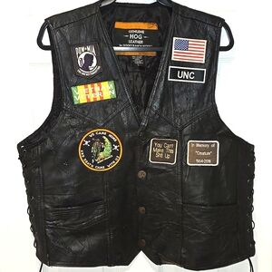 Rocky Ranch Hides Genuine Hog Leather Vest Size Large